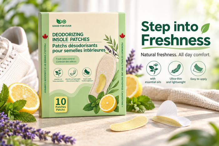 Good For Ever deodorizing essential oil insole patches, 10 pack